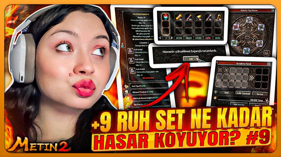 TOP100'ü SALMIYORUZ AMA NASIL? +9 RUH SET MANTIKLI MI? #metin2pvp #metin2 #misali2